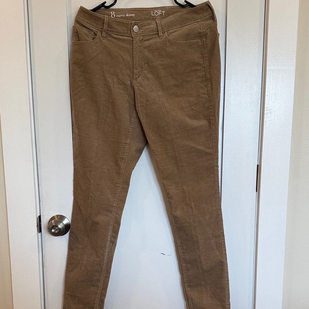 LOFT Classic Tan Corduroy Pants